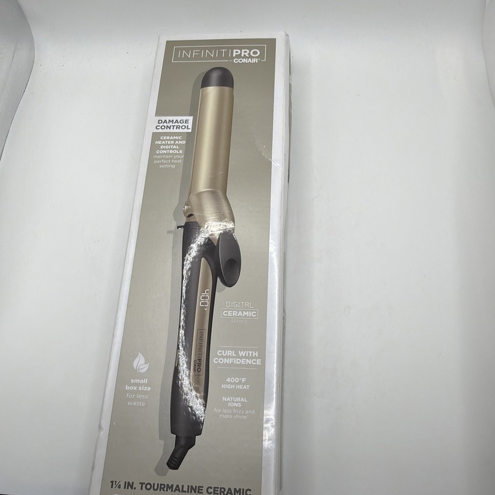 Conair InfinitiPRO 1 1/4 in Curling Iron Ceramic Tourmaline Auto Shut-Off NEW